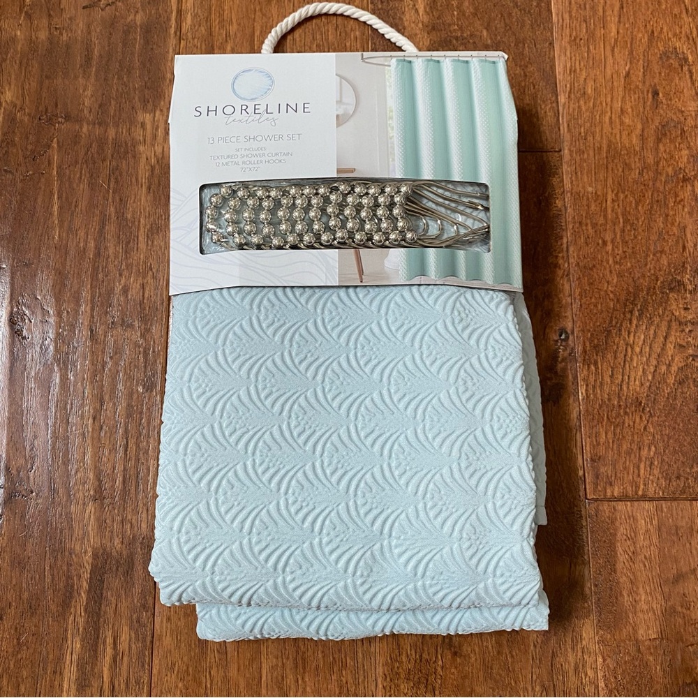 Shower Curtain Set with Hooks NEW